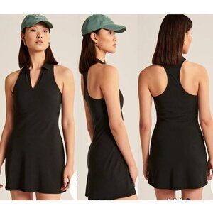 Abercrombie & Fitch Black Traveler Sleeveless Polo Mini Dress - 47101